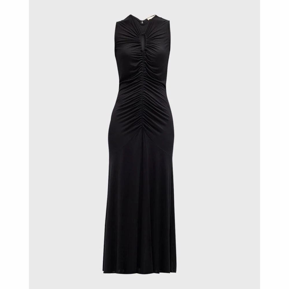 Ulla Johnson Black Ruched Maxi Dress